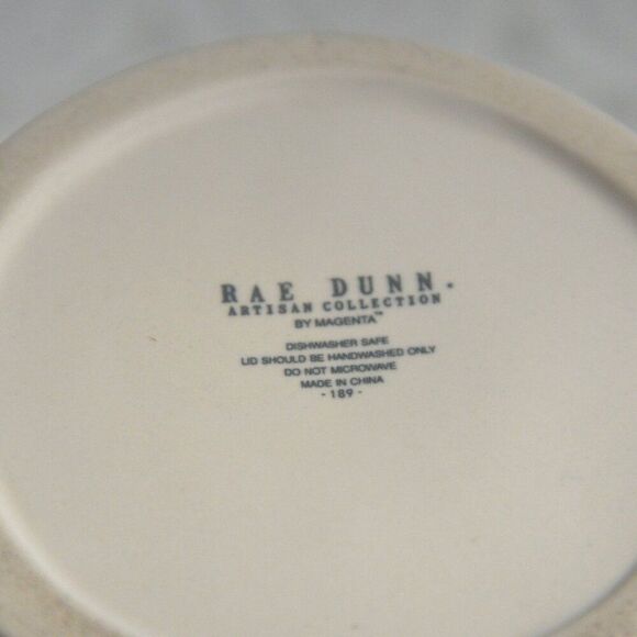 Rae Dunn KISSES Canister Ceramic White with Red Lettering Farmhouse - Picture 3 of 3